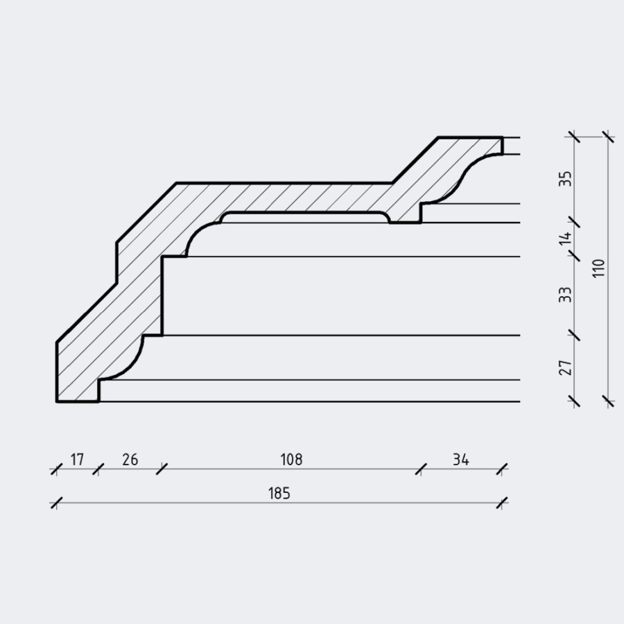 Современный карниз Кгл-0015