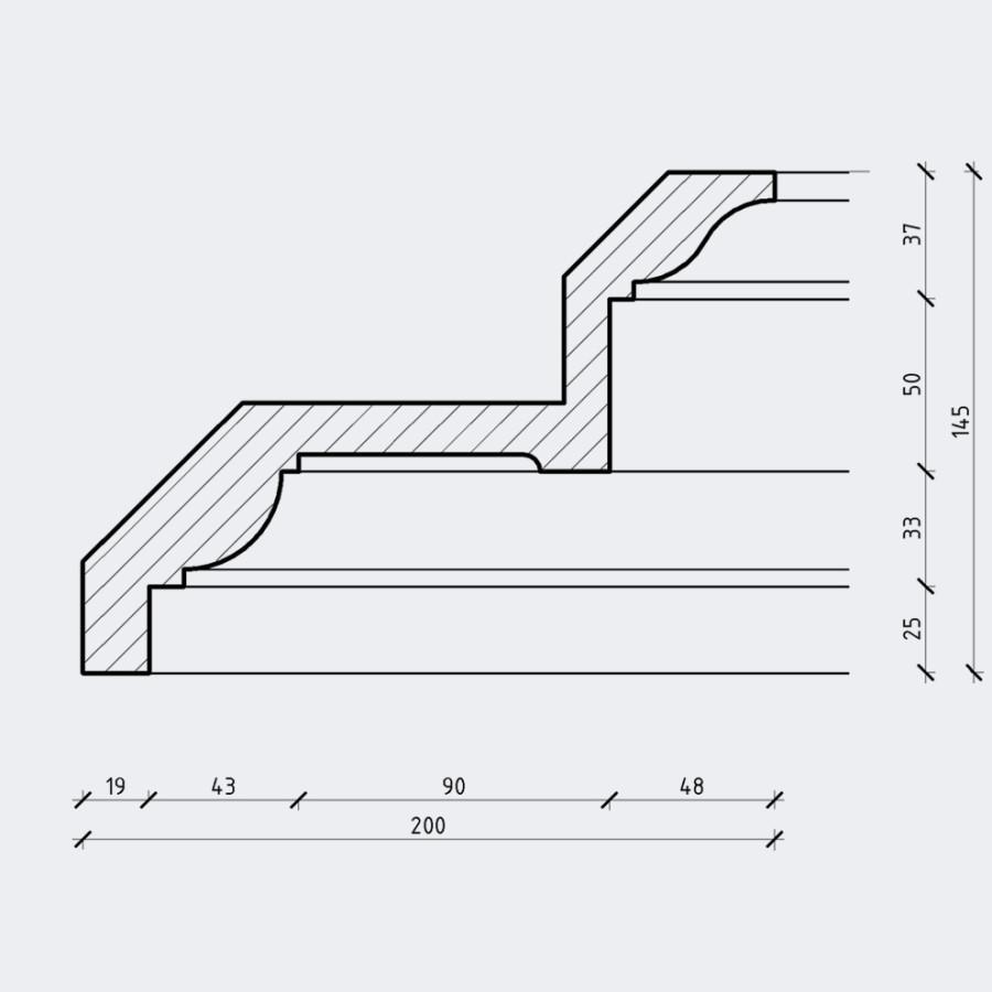 Современный карниз Кгл-0016