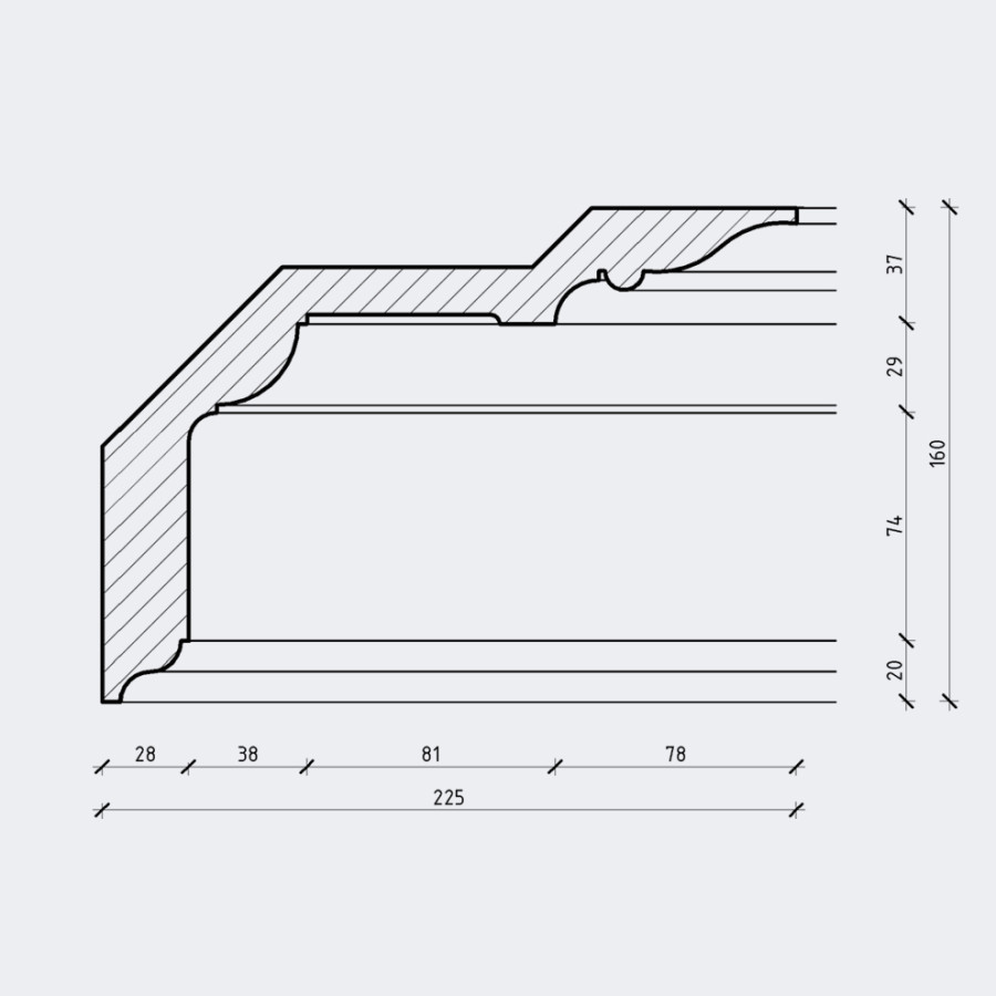 Современный карниз Кгл-0017