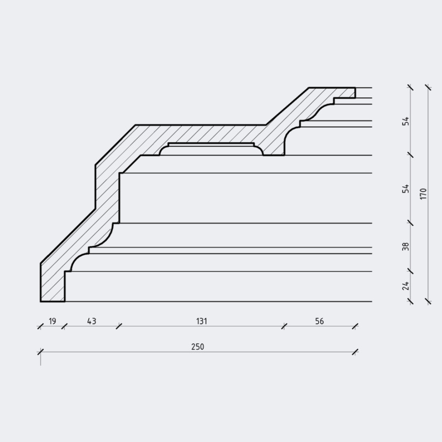 Современный карниз Кгл-0018