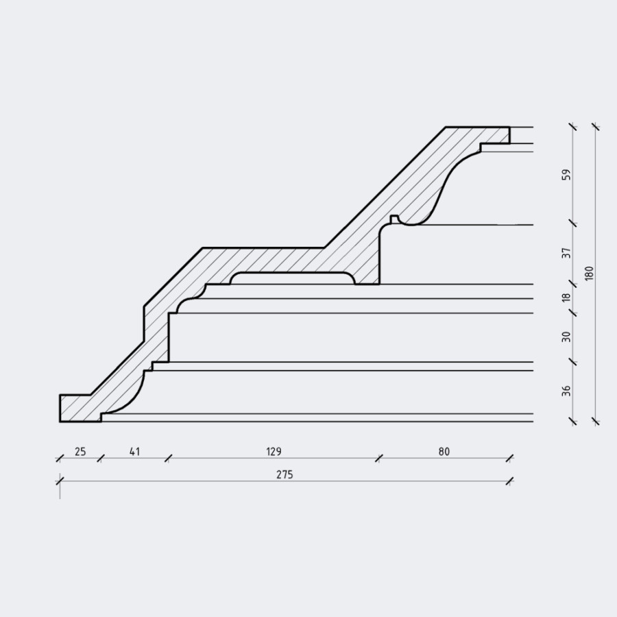 Современный карниз Кгл-0019
