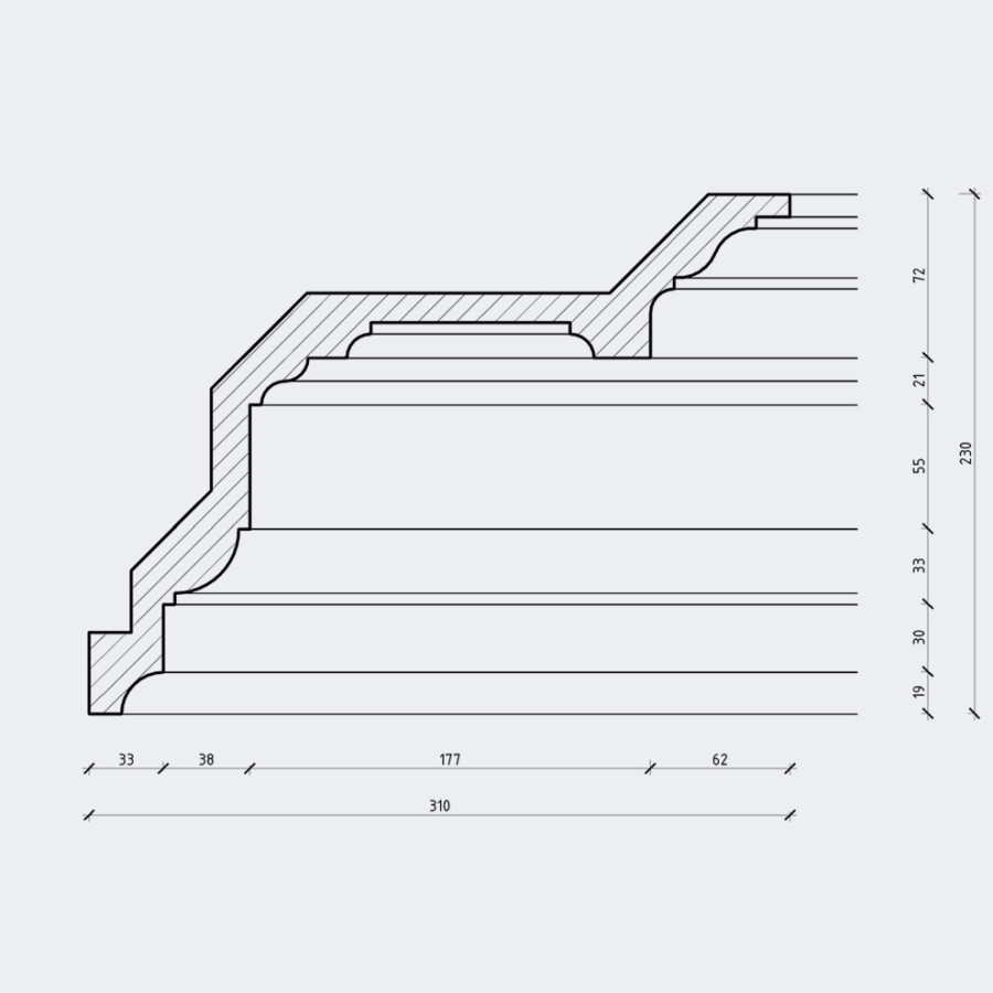 Современный карниз Кгл-0020