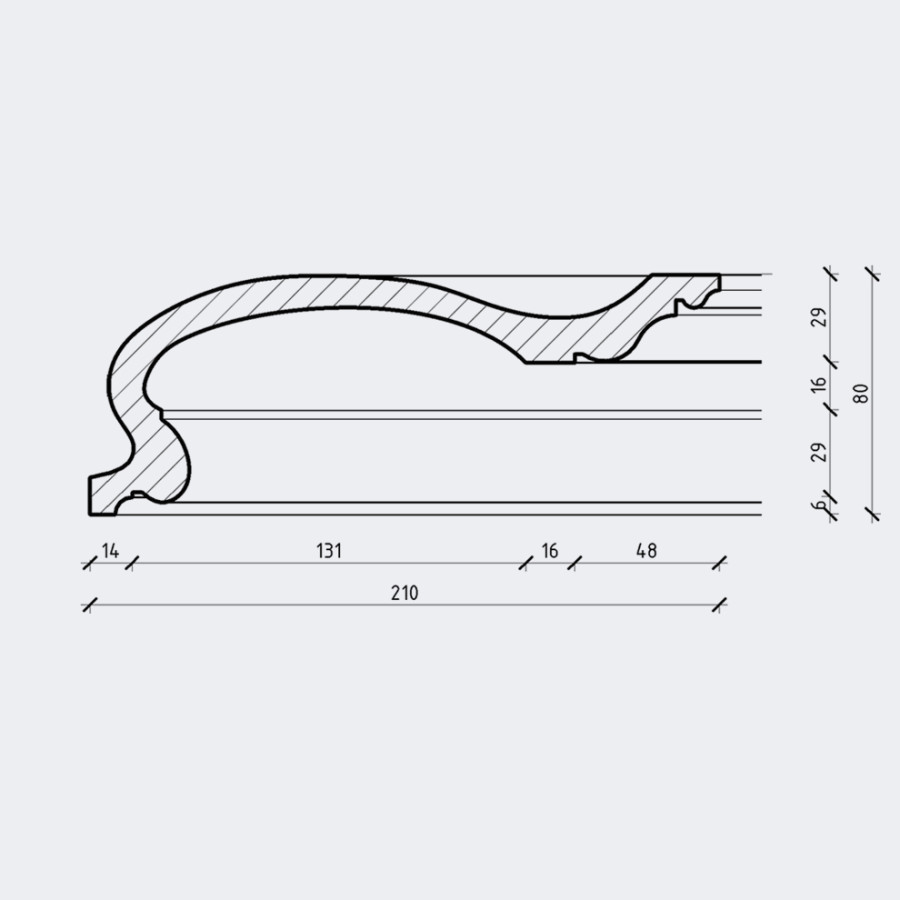 Современный карниз Кгл-003