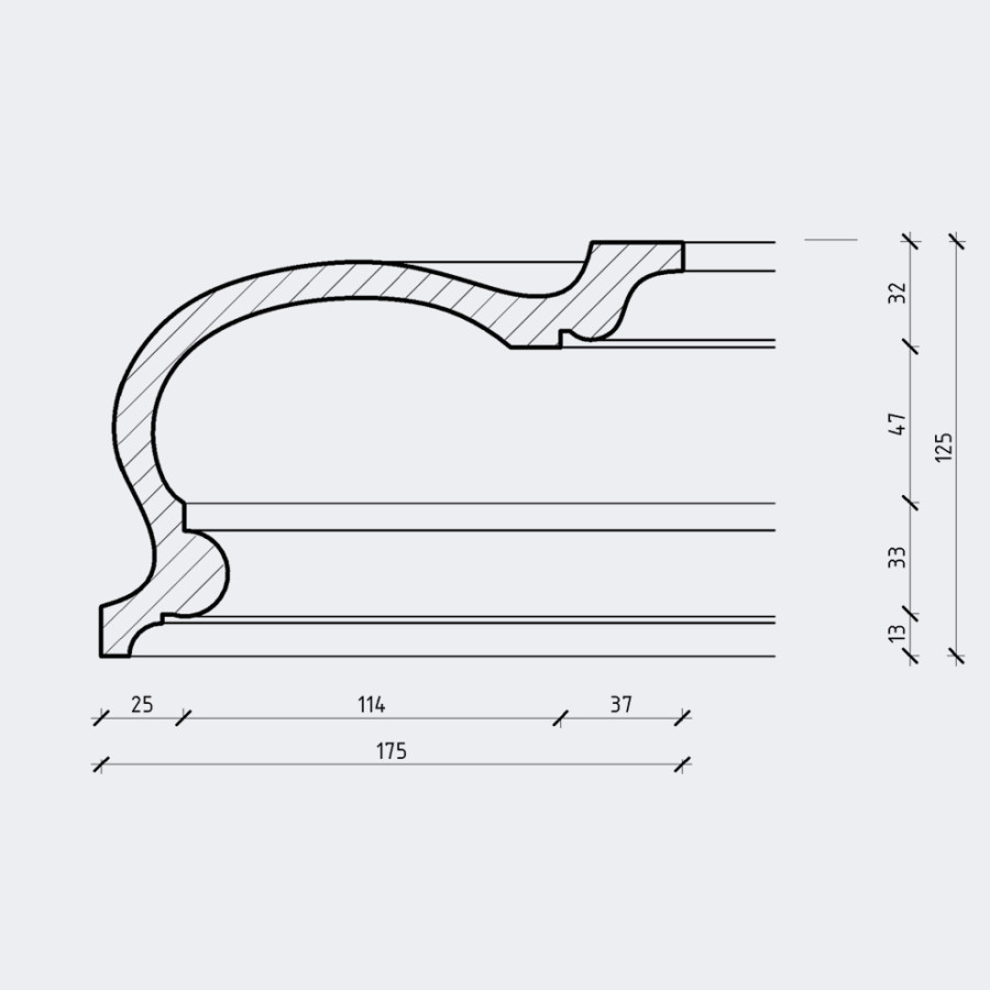 Современный карниз Кгл-004