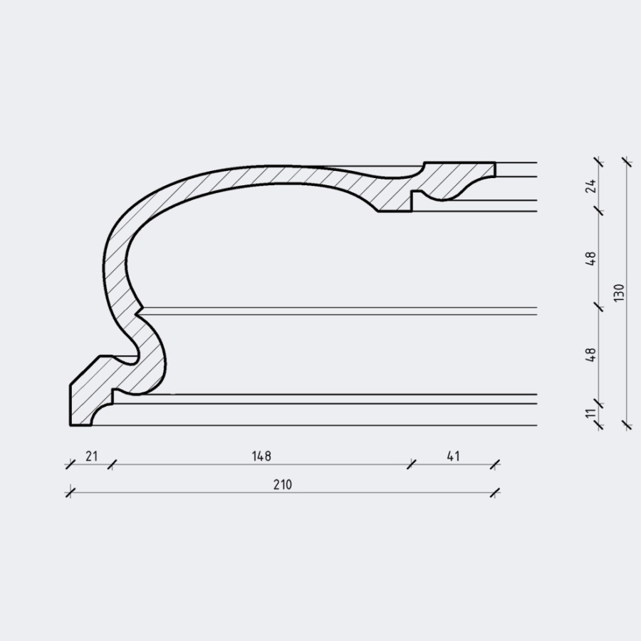 Современный карниз Кгл-005