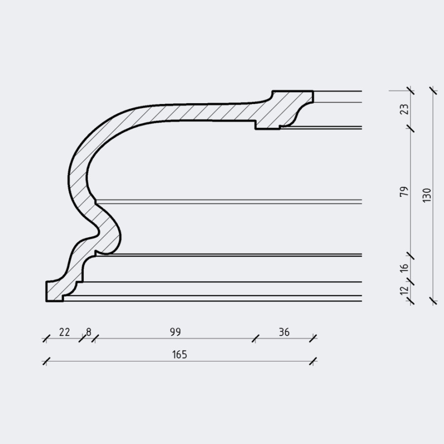 Современный карниз Кгл-006