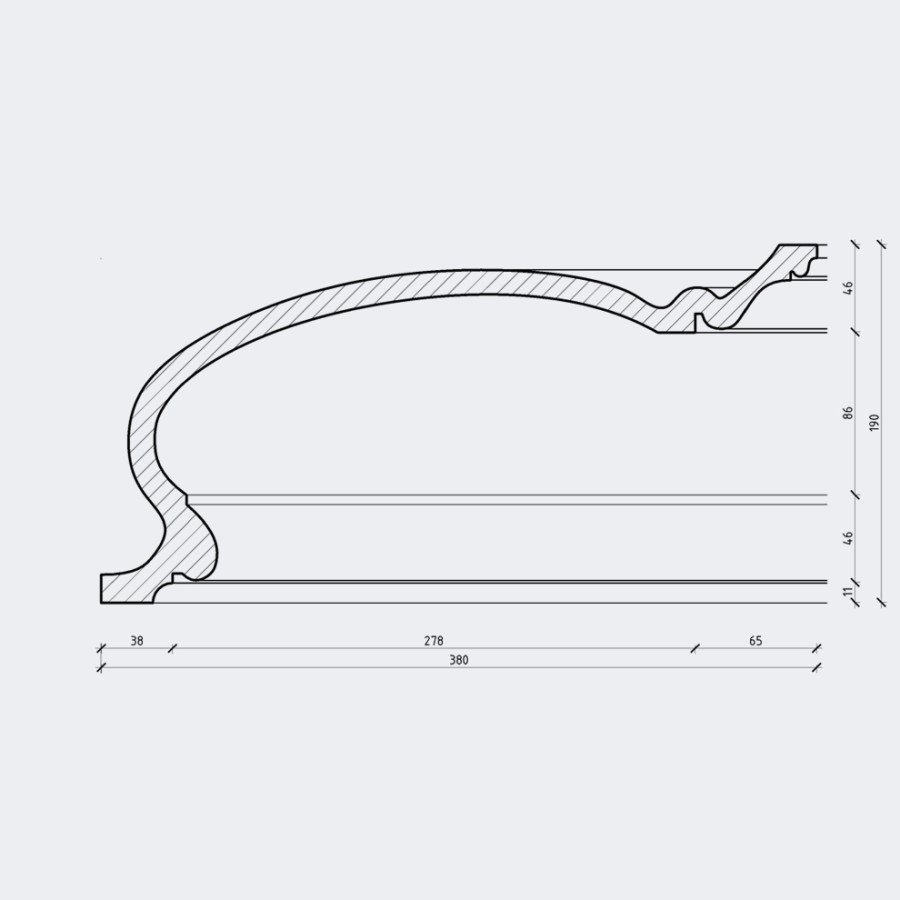 Современный карниз Кгл-009