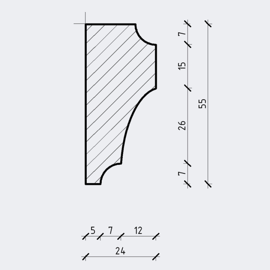 Современный молдинг Мгл-0010