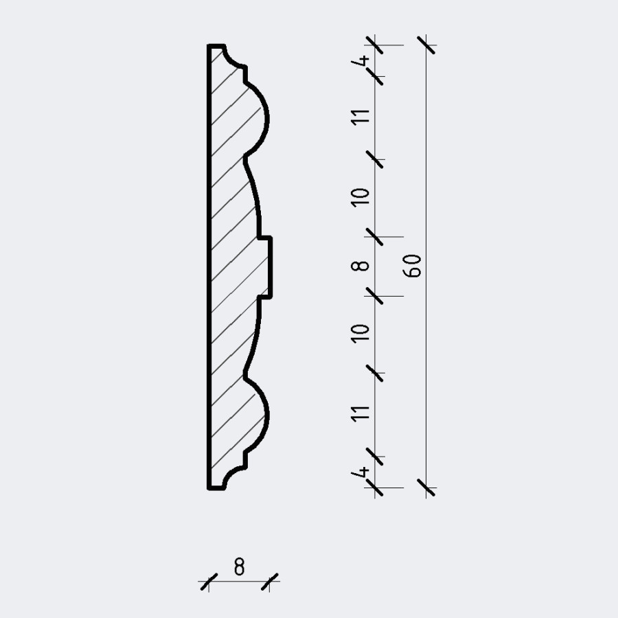 Современный молдинг Мгл-0011
