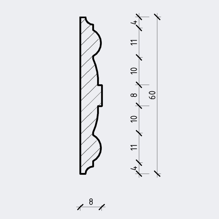 Современный молдинг Мгл-0012
