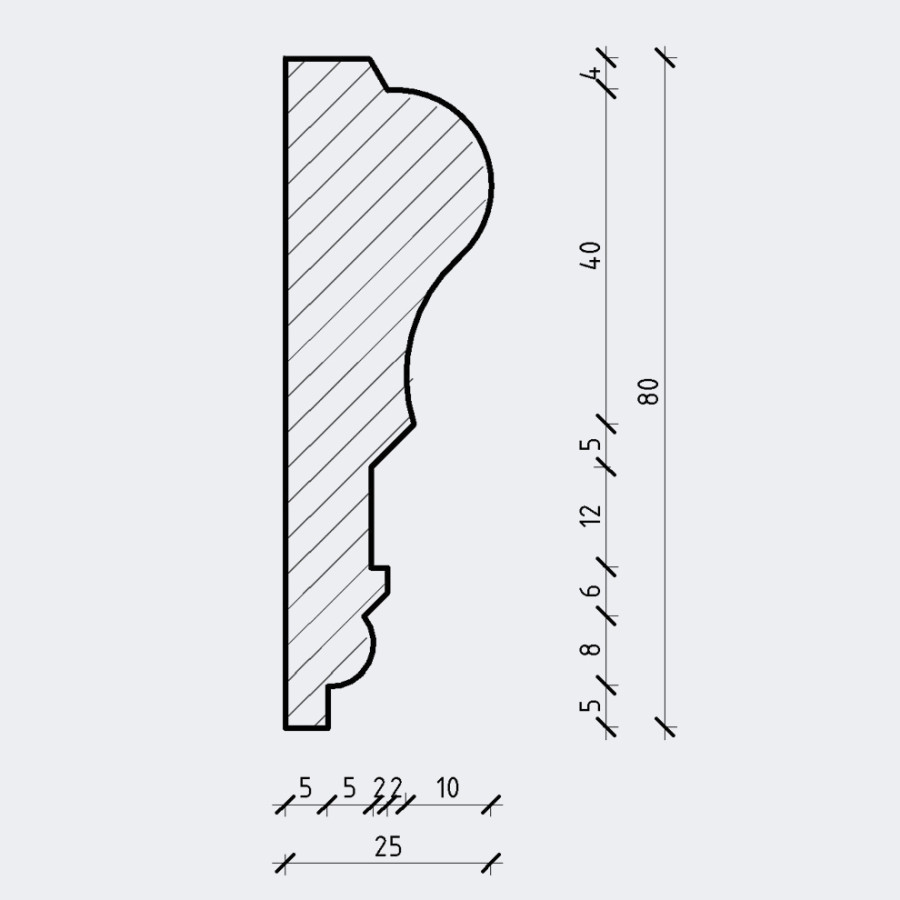 Современный молдинг Мгл-0014