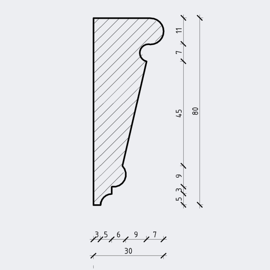 Современный молдинг Мгл-0016