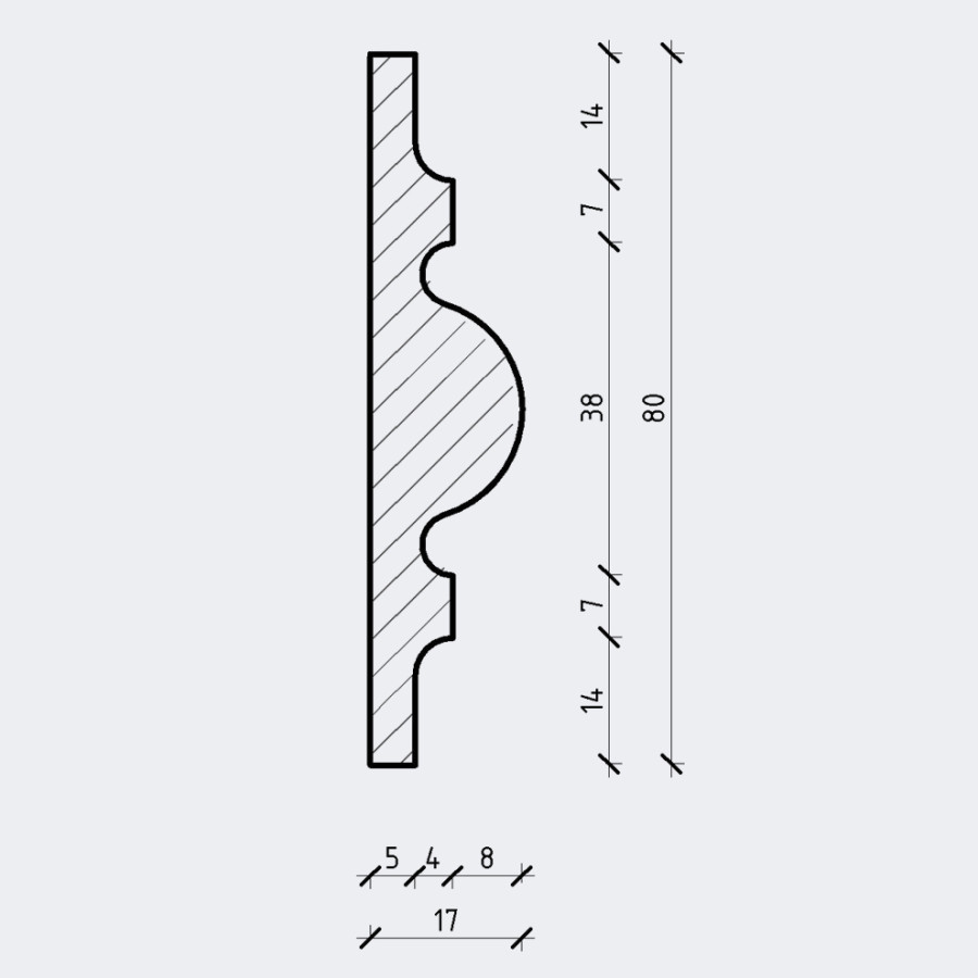 Современный молдинг Мгл-0017