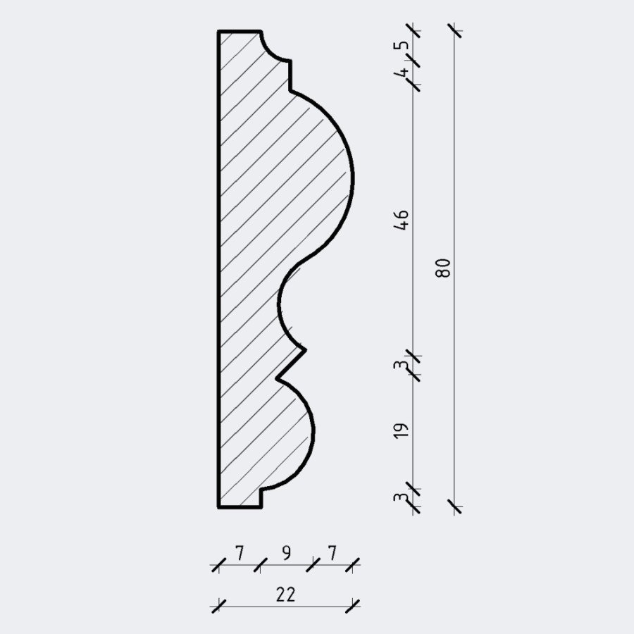 Современный молдинг Мгл-0018