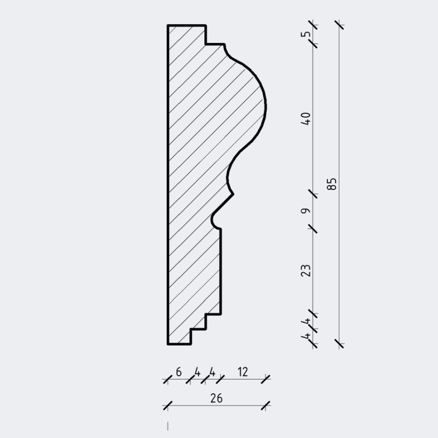 Современный молдинг Мгл-0019
