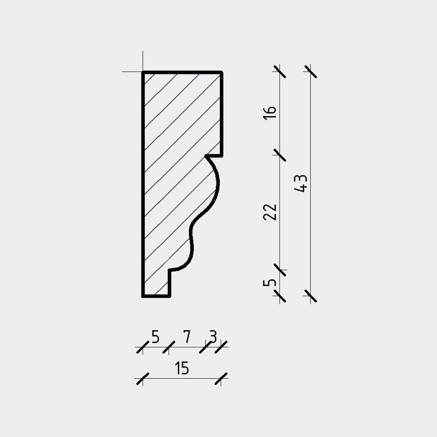 Современный молдинг Мгл-001