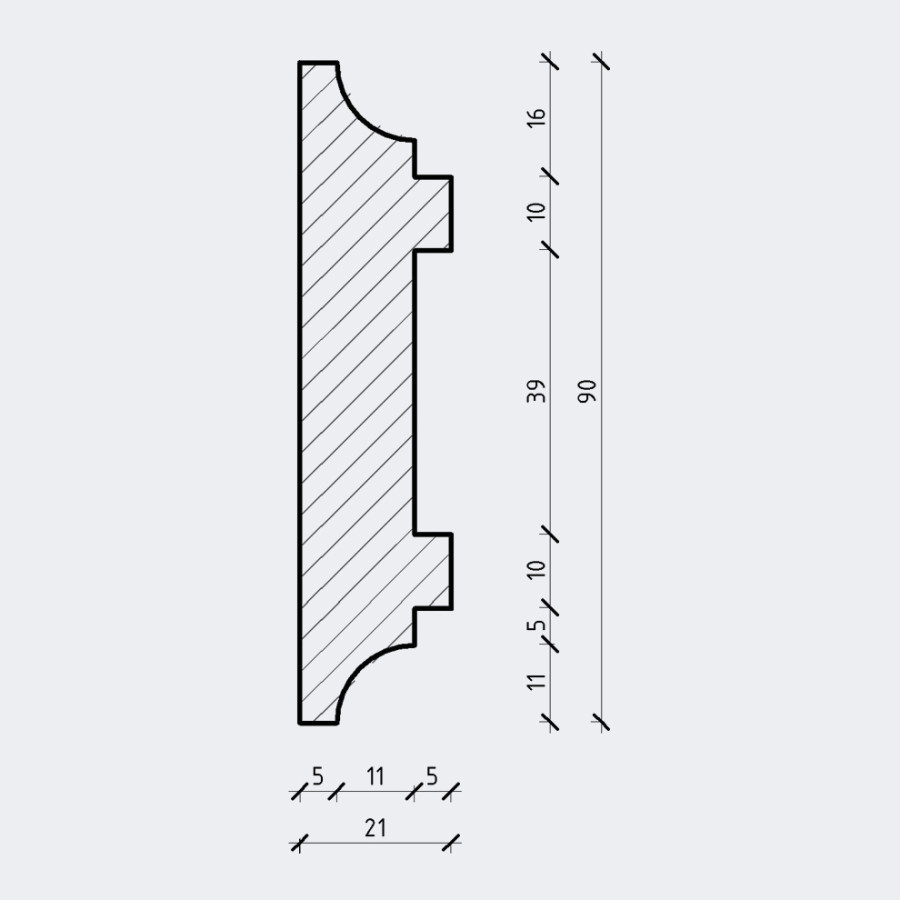 Современный молдинг Мгл-0020