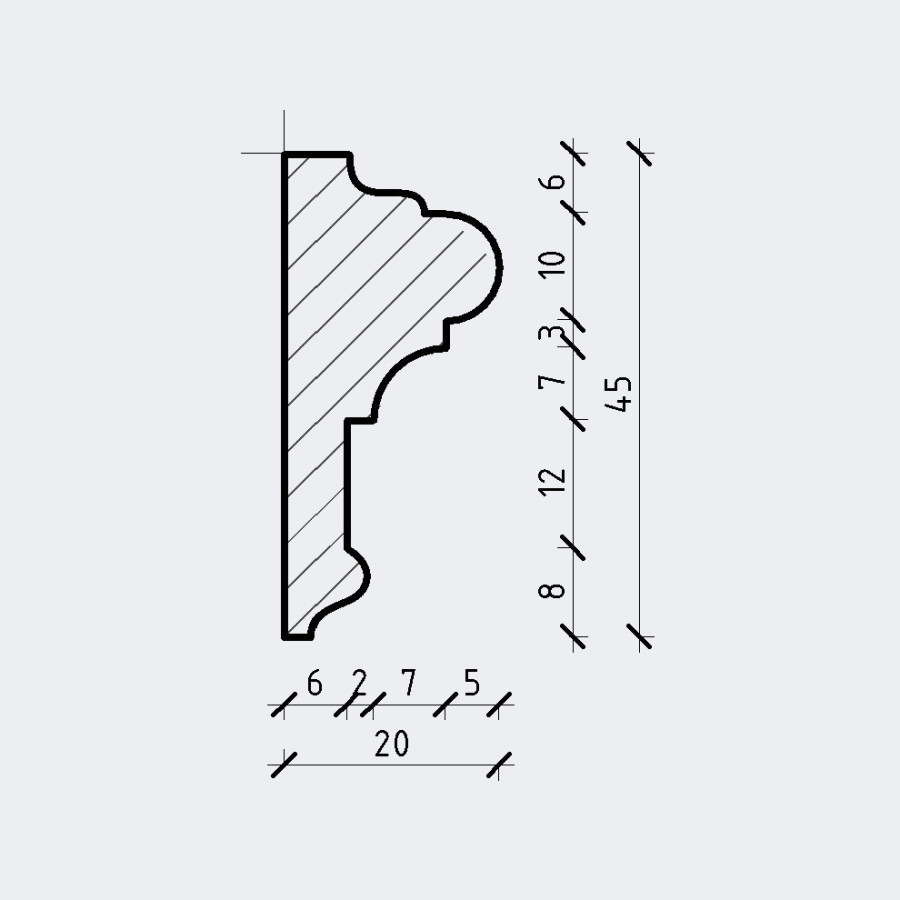 Современный молдинг Мгл-002