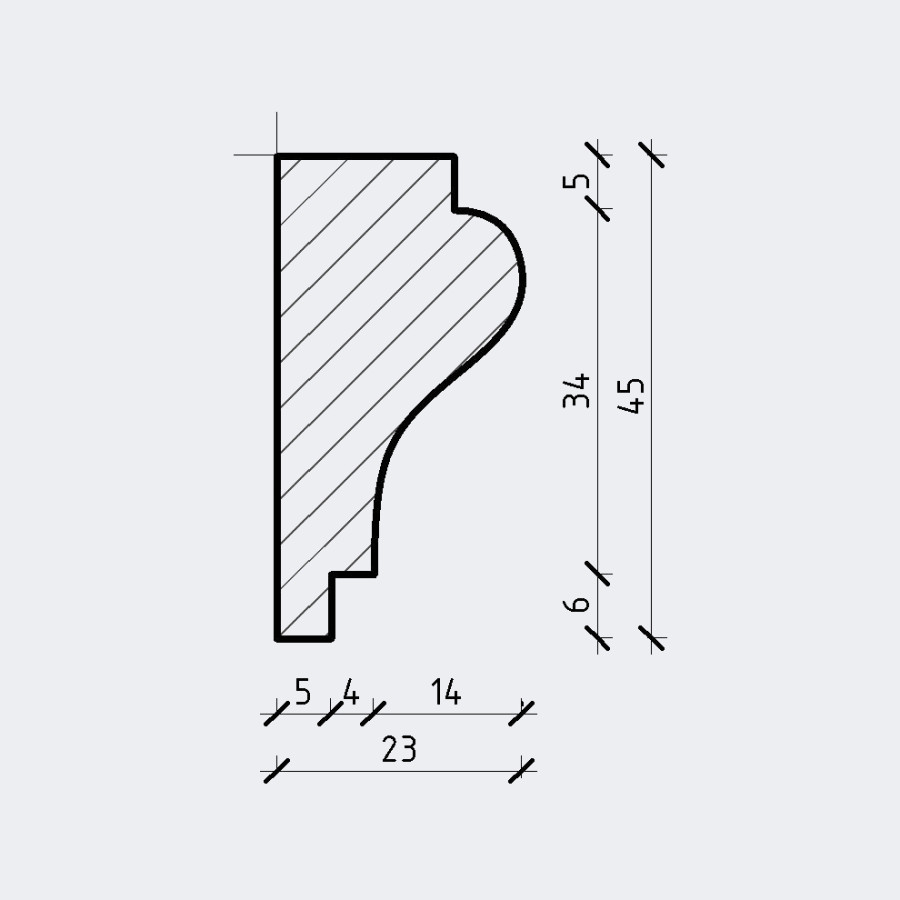 Современный молдинг Мгл-003