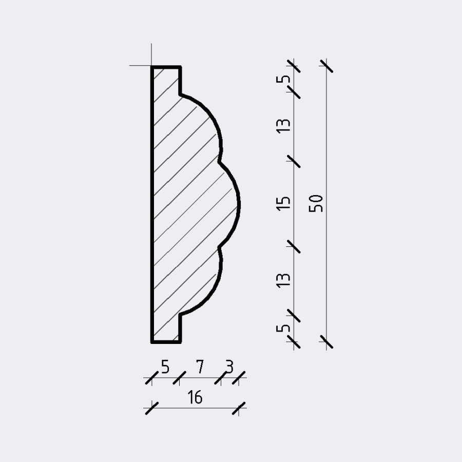 Современный молдинг Мгл-005