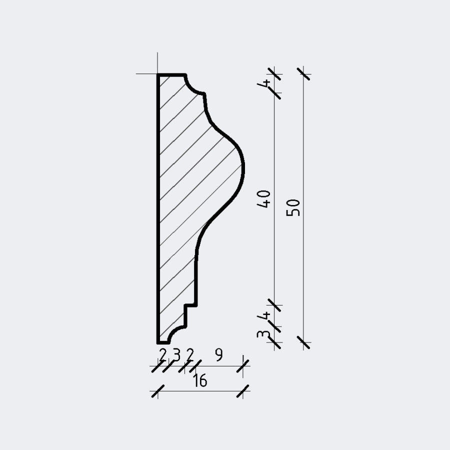 Современный молдинг Мгл-006
