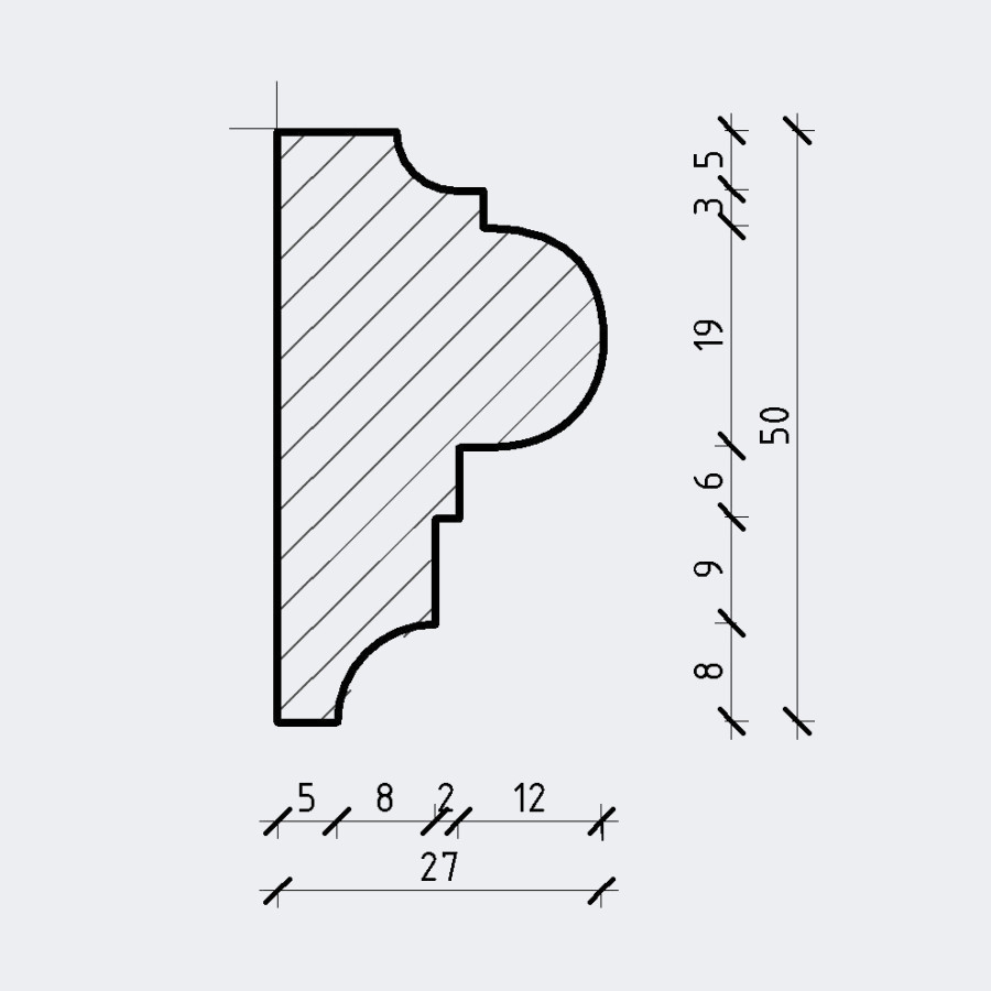 Современный молдинг Мгл-007