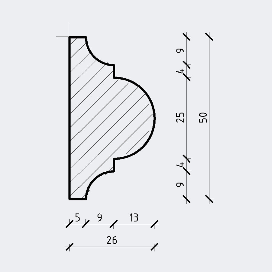 Современный молдинг Мгл-008