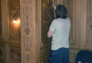 Изысканная альфрейная роспись в декорировании буазери (деревянных стеновых панелей кабинета) Роспись интерьеров художником Петром Дащенко