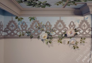 Роспись стен цветами в интерьере Роспись стен цветами в интерьере