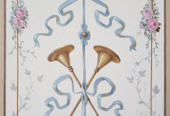 Fragment of polychrome painting