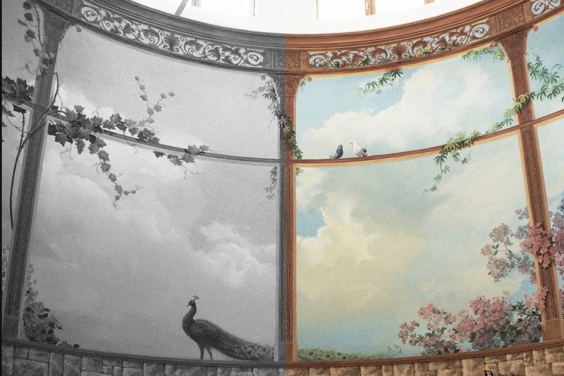 Роспись стен — изысканный пейзаж